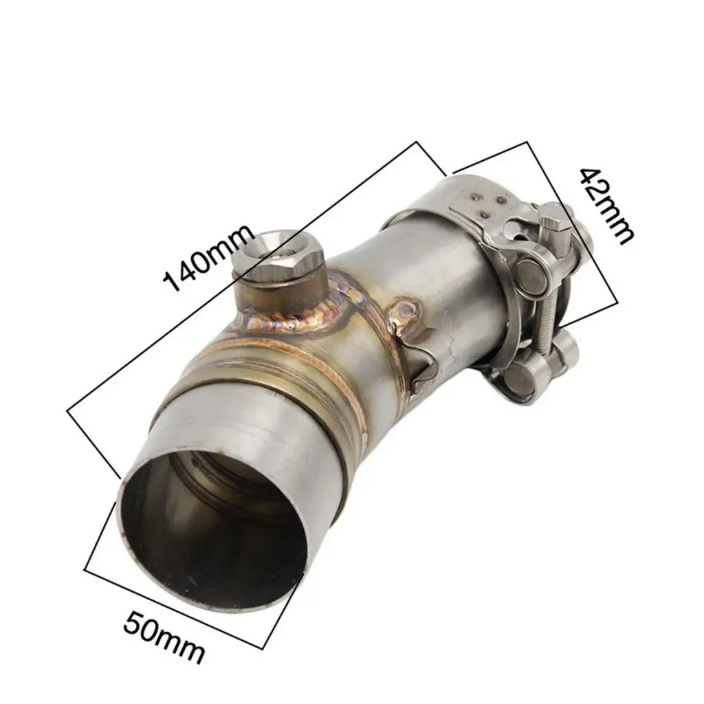 Modified Exhaust Steel Mid Link Pipe Connect Elbow Tube For Kawasaki ER6N | Автомобили и мотоциклы