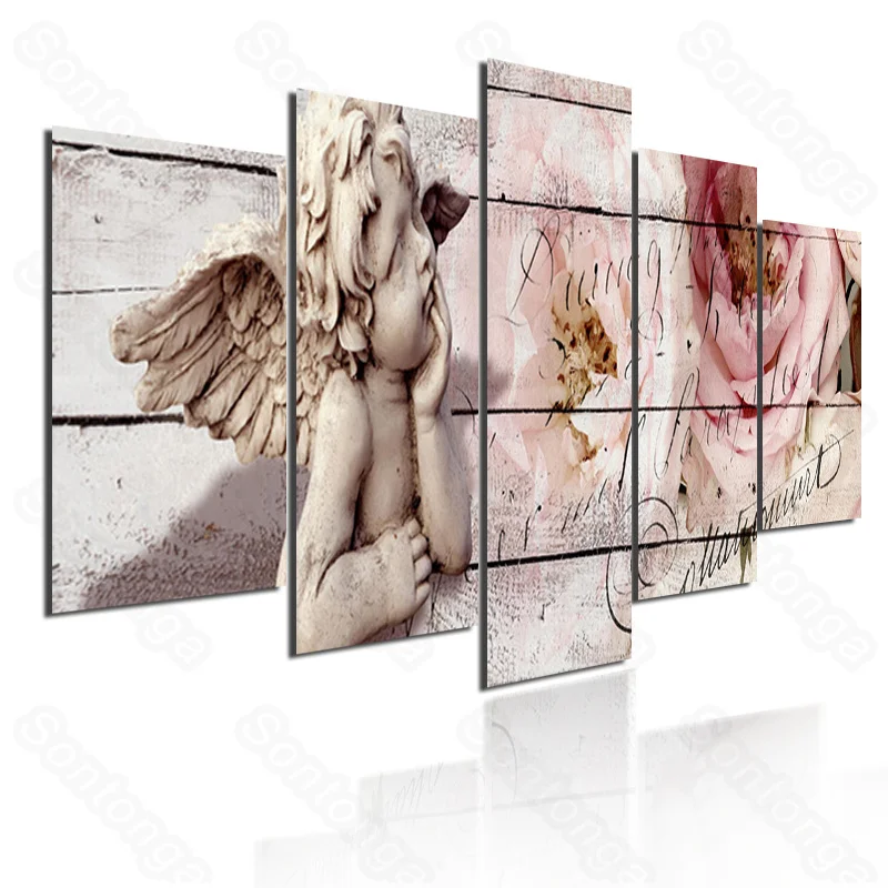 

Angel Figure Painting Small Wings Simple Style Modern Home Decoration Art Poster Decoration Painting Porch Living Room Corridor