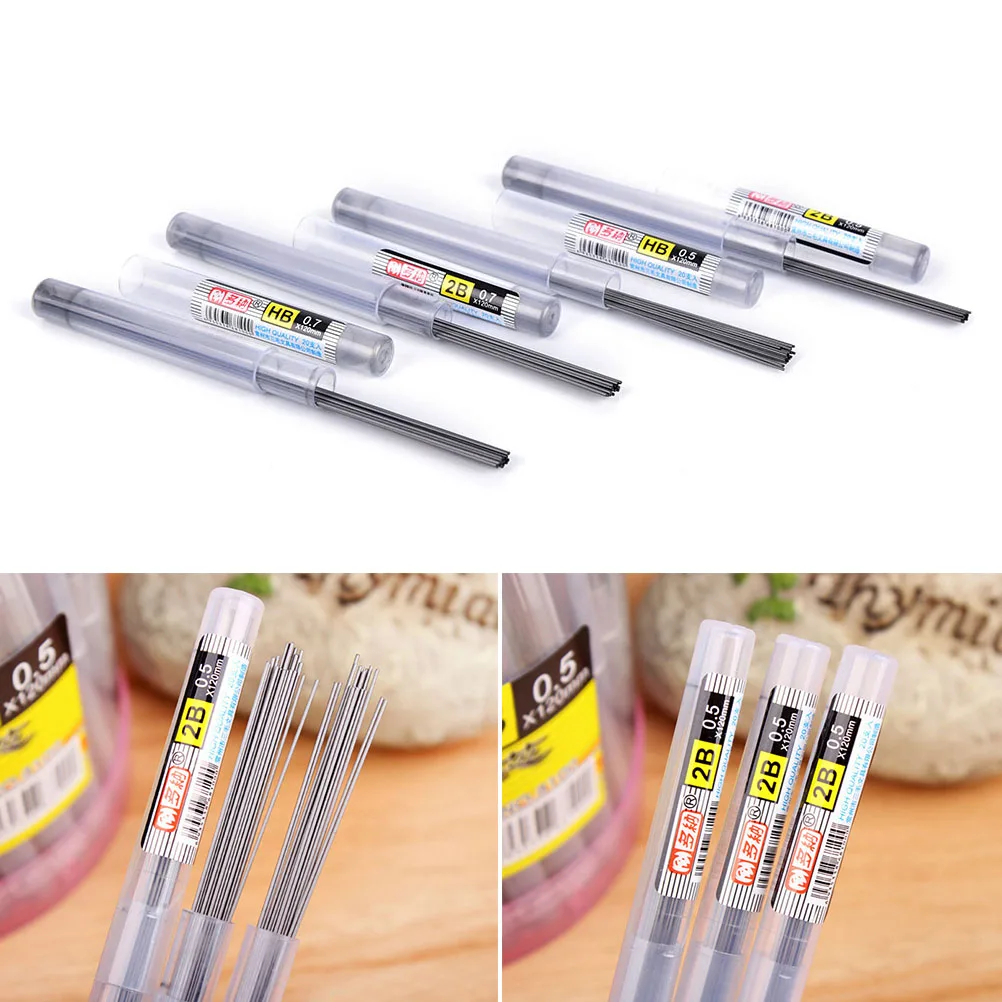 2 Pcs 0.5 mm / 0.7 Automatic Pencil Lead 2B HB a Refill for Mechanical | Канцтовары для офиса и дома