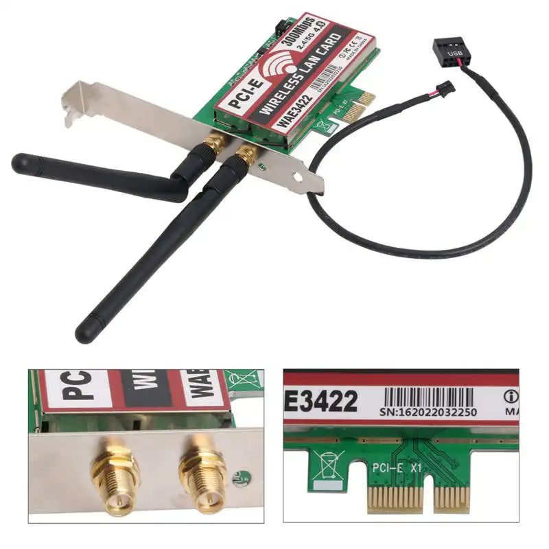 Сетевая карта Bluetooth 4 0 двухдиапазонный Wi 2G/5G 300 Мбит Pci E Express Wae3422 сетевая Wlan адаптер