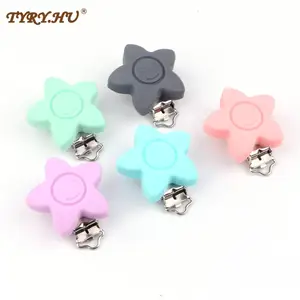 TYRY.HU зажим для соски в форме звезды детский силиконовый Прорезыватель для зубов аксессуары для прорезывания зубов нипель для клипа застежки Детские застежки держатель