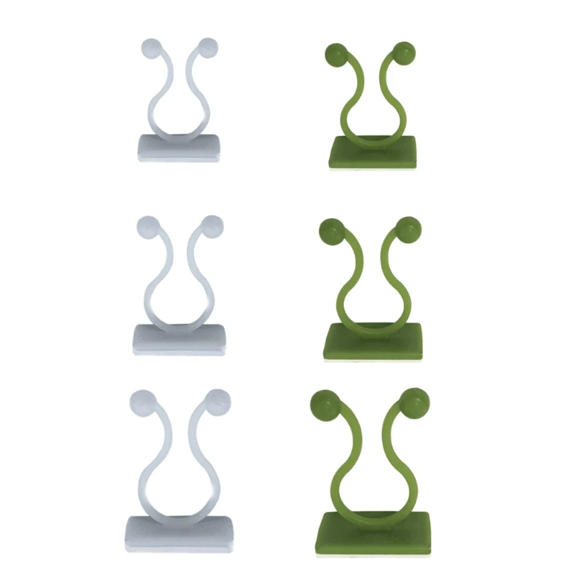 

100pcs Plant Climbing Wall Fixture Clips Invisible Vines Self Adhesive Sticky Hook Fixer Support Holder P82C