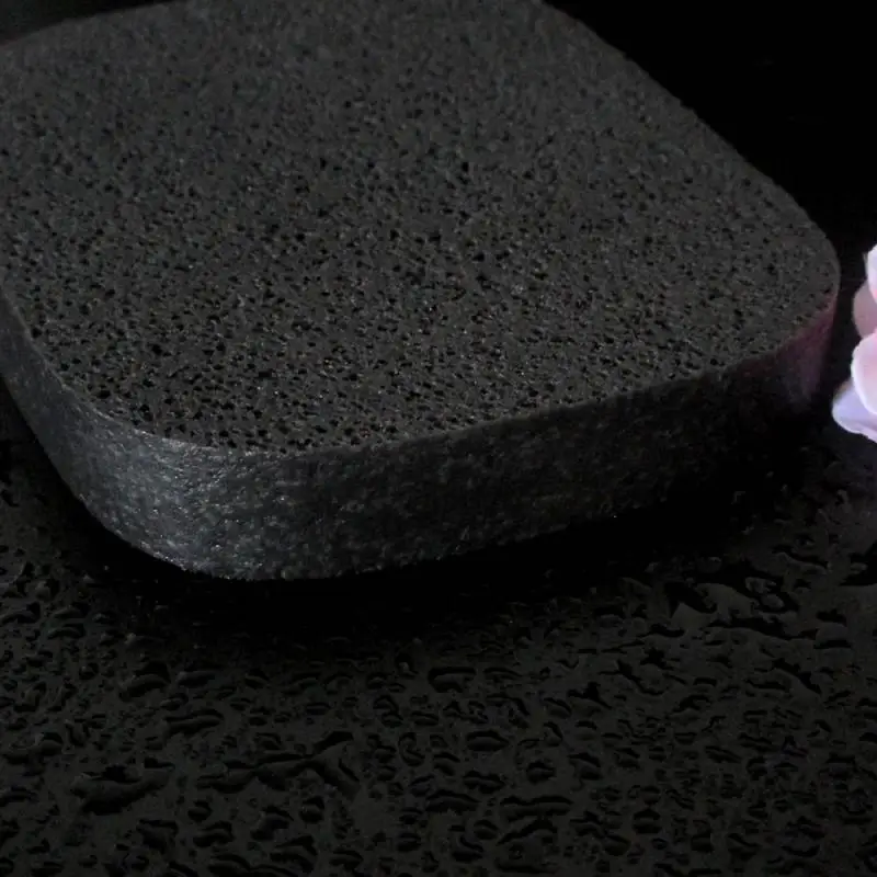 1 шт. спонж для лица из натурального бамбукового угля губка глубокого очищения
