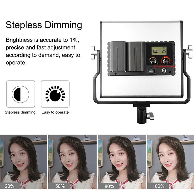 15 Вт Светодиодный светильник наполнитель для фотосъемки ing Dimming Studio Видео US Plug 1650lm