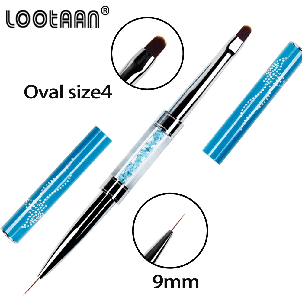 Кисть для рисования с двойной головкой и кристаллами #4 9 мм | Красота здоровье