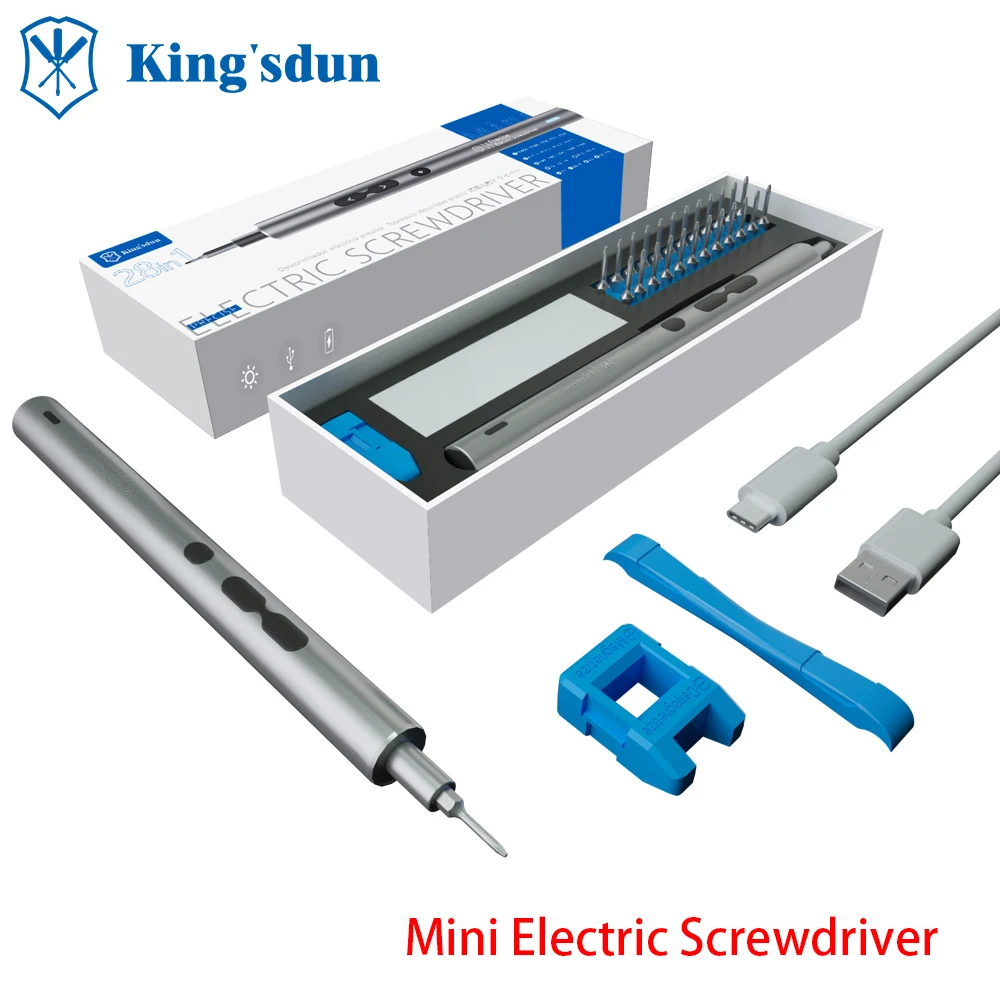 

King'sdun 28 In 1 Precision Power Screwdriver Set for Xiaomi Phone Laptop Magnetic Multifunctional Electric Screwdriver set