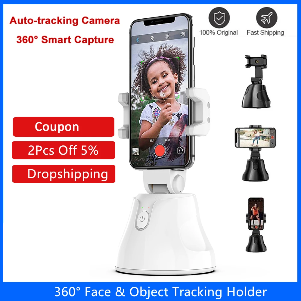 

Auto Smart Shooting Selfie Stick 360 Rotation Face Tracking Object Tracking Phone Holder for Photo Vlog Live Video Record