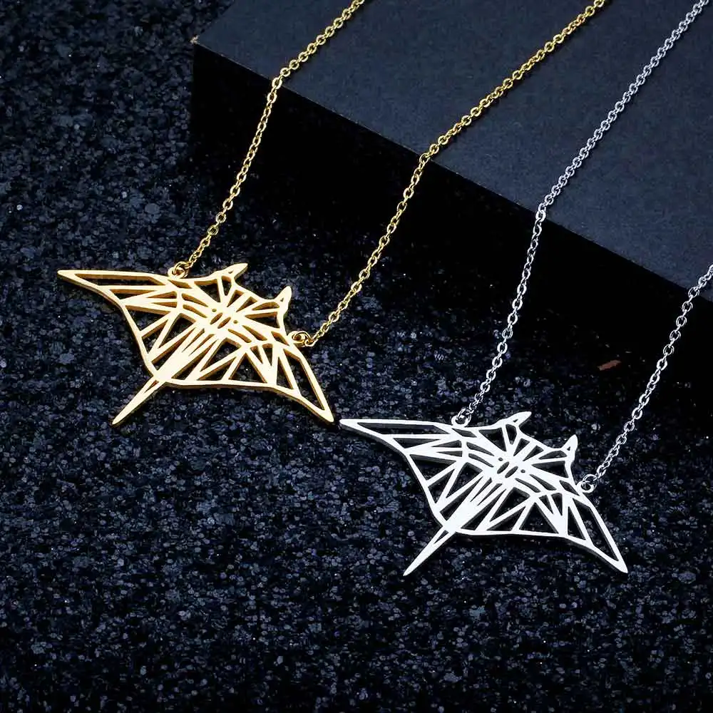 100% нержавеющая сталь Ray Fish модное ожерелье для женщин женские модные ювелирные