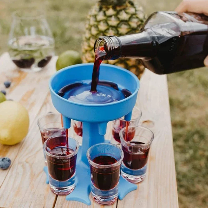 

6 Shot Glass Dispenser Holder Caddy Liquor Dispenser Bar Drinking With Stopper Bar Party Favors