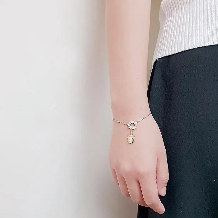 

Pudding Dog Gold Platinum Color Matching Bracelet Cute Fashion Bracelet