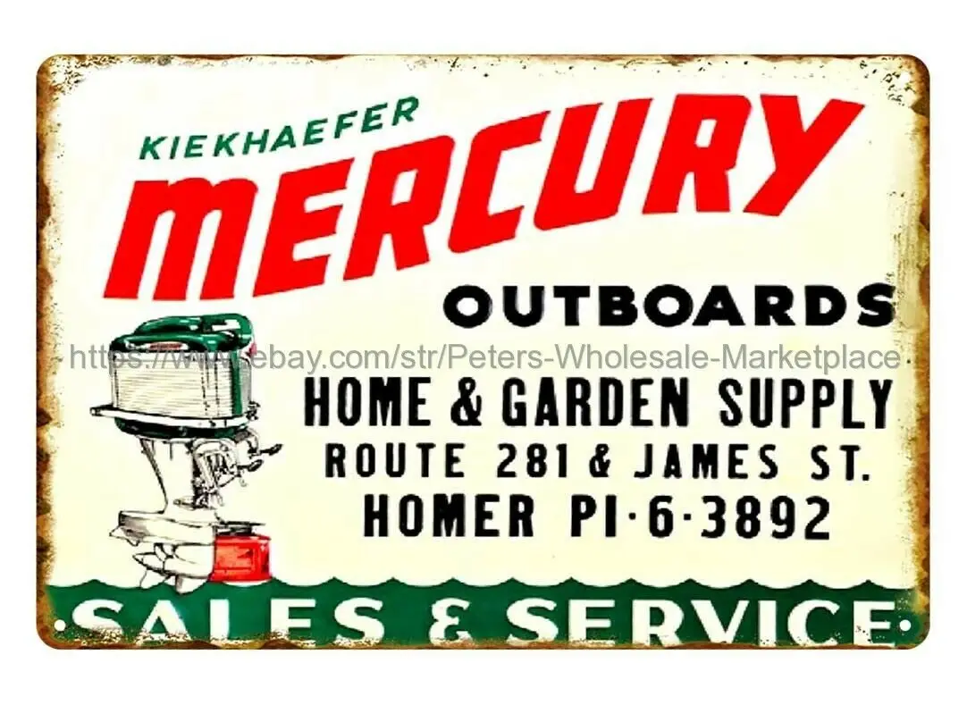 

dads garage signs Mercury Outboard Motors Sign metal tin sign