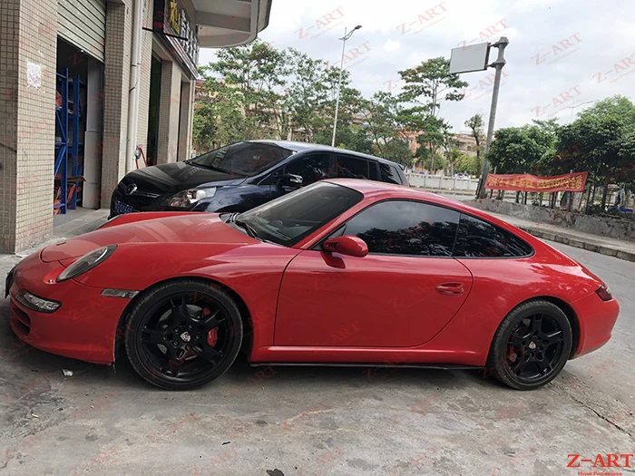 2005-2011 Z-ART для Porsche 911 углеродное волокно боковые юбки для Porsche 997 углеродное волокно Боковые губы для Porsche 997,1 боковой спойлер