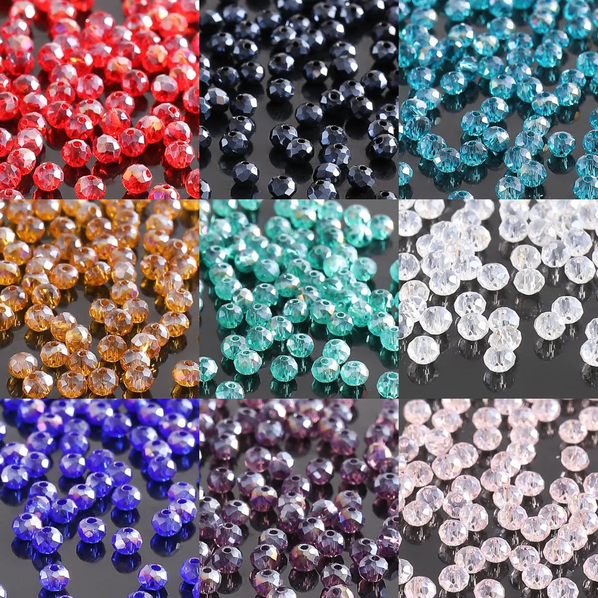 

Colorful AB 4mm 100pc Austria Crystal 5040 Briolette Beads Loose Crystal Beads for Jewelry Making Necklace Bracelet Accessories