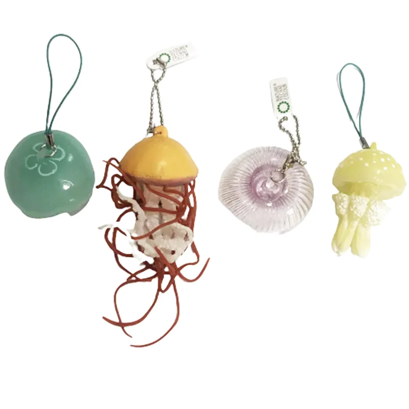 Artificial Jellyfish Aquarium Fidget Toys Kawaii Squishy Squeeze Keychain Cute Stress Adult Halloween Toy Key Chain Decoration