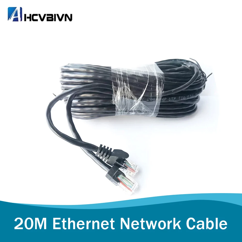 

Сетевой Ethernet-кабель cat5, 20 м, 65 футов, патч RJ45, внешняя стандартная проводка для системы IP-камер видеонаблюдения POE