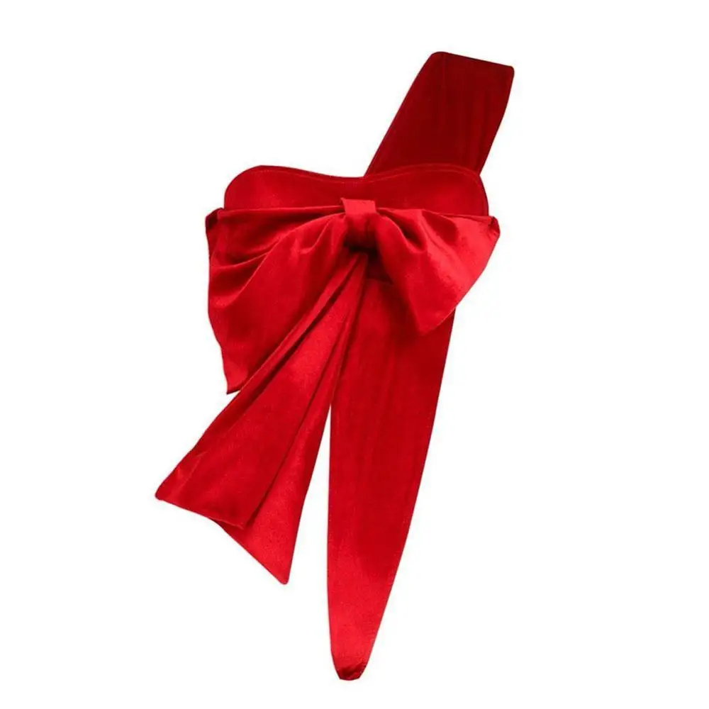 Новый женский сексуальный Рождественский праздничный комплект с бантом из