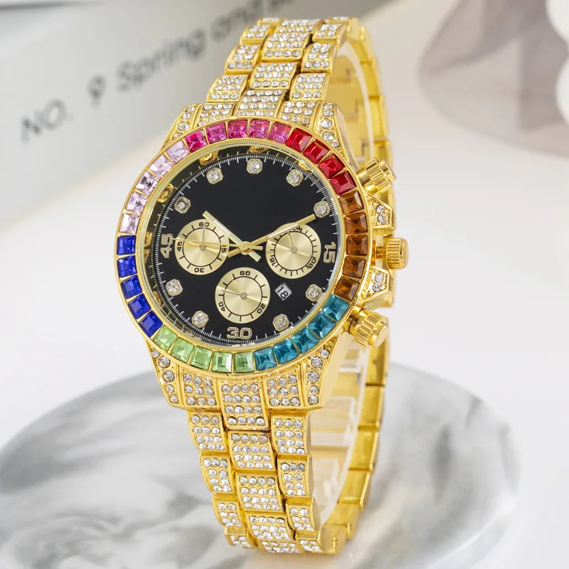 

relógio Brand Hot Sale Leisure Fashion 2021 Valentine's Watch reloj with Diamond Large Dial Sky Star ladies Watch Парные часы