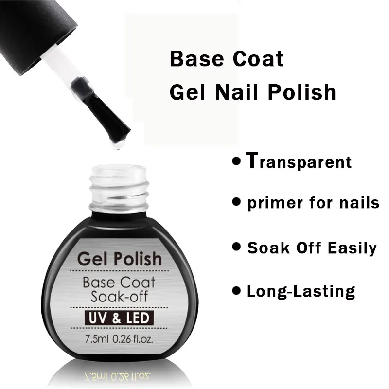 Base Coat 7,5 мл акриловый строительный гель, полигель, быстростроительный гель для ногтей, быстрое наращивание пальцев, клей для нейл-арта, УФ строительный Гель-лак для ногтей - Цвет: Base Coat