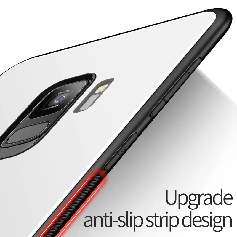 Мягкий тпу защитный чехол для телефона 9H стеклянный Samsung Galaxy A50 A70 Note 10 9 8 S8 S9 S10 Plus
