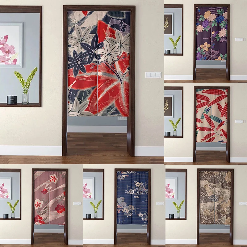 

Japanese Bedroom Half Panel Curtain Kitchen Door Curtain Cotton Hemp Toilet Cover Curtain Partition Curtain Blackout Curtain