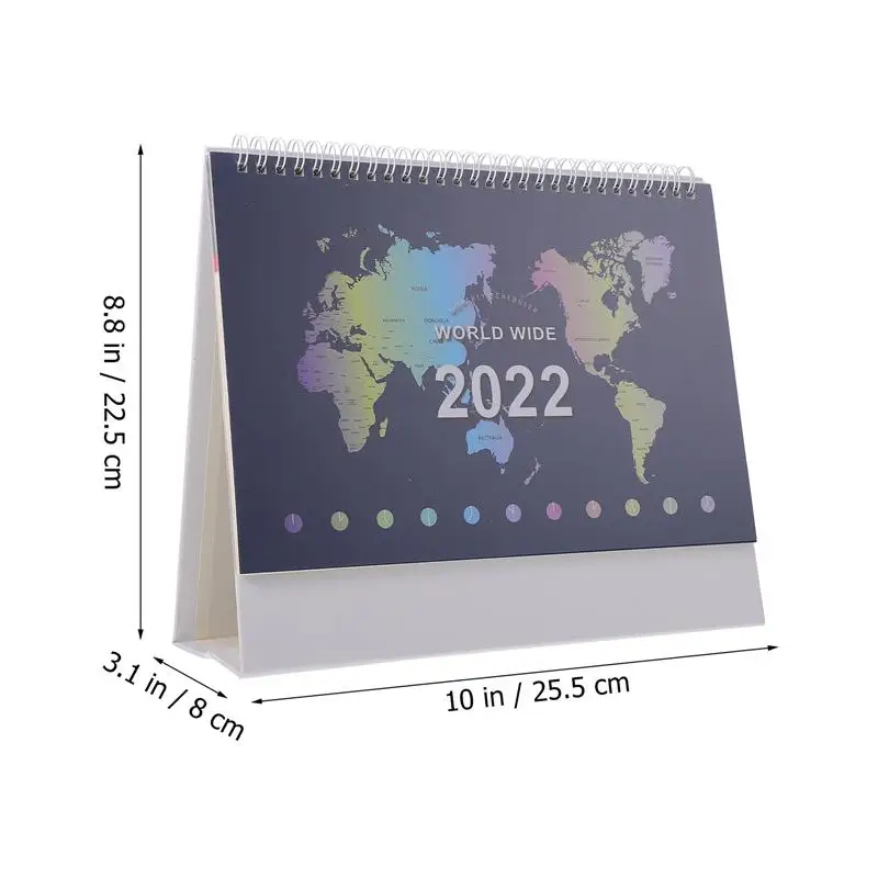 

1 Pc Convenient 2022 Creative Bright Useful Desk Calendar for Office Message Desktop
