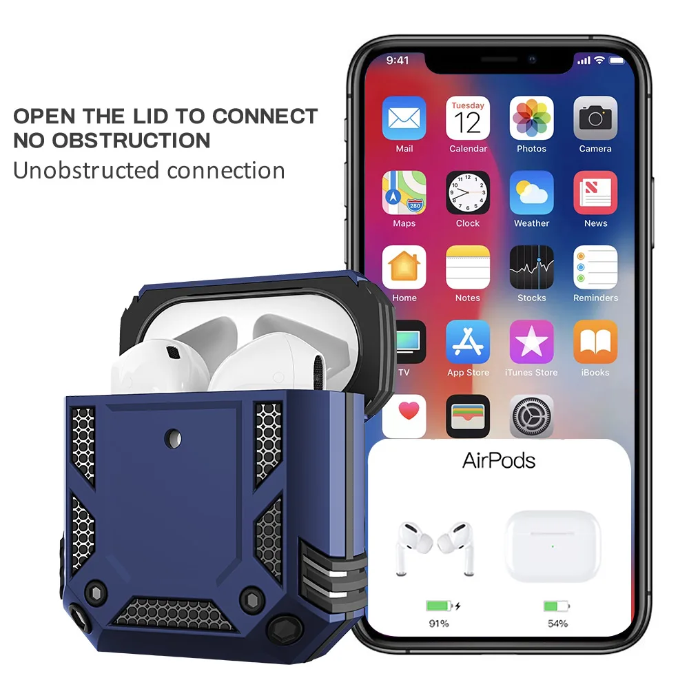 Жесткий Чехол для Airpods 2 1 чехол с защитой от падения Apple AirPods Pro 3 Аксессуары