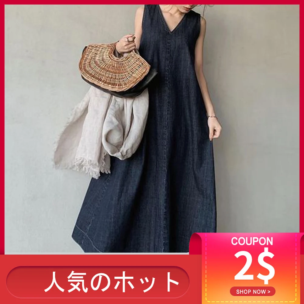 Женское джинсовое платье без рукавов ТРАПЕЦИЕВИДНОЕ с поясом пуловер новые