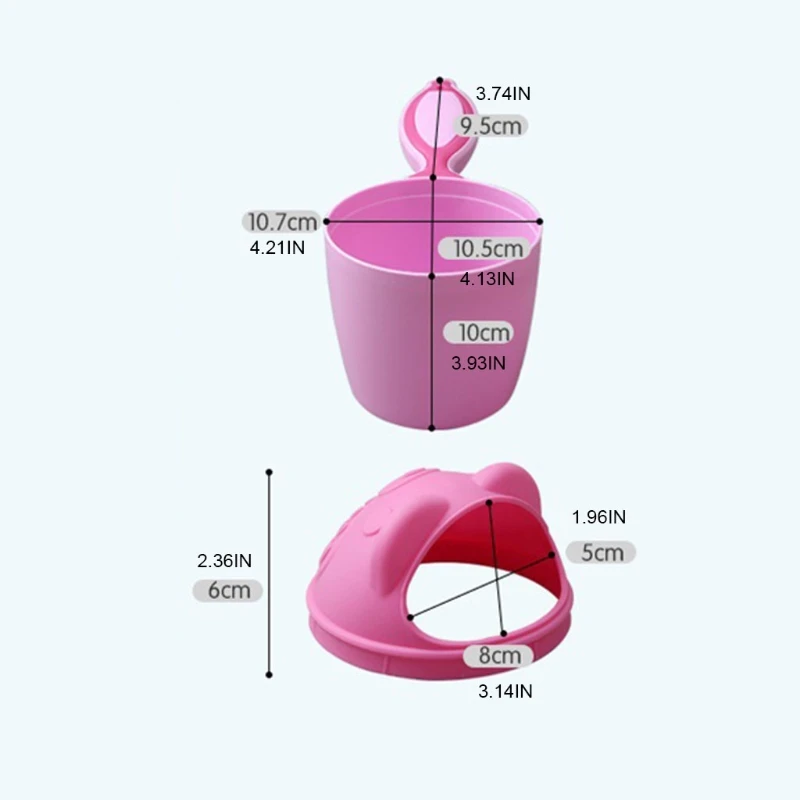 Limpiador de cascada con dibujos animados para ba&ntilde;o de beb&eacute;, copa de pl&aacute;stico para lavado de ducha y champ&uacute; para ni&ntilde;os, 85DE-5