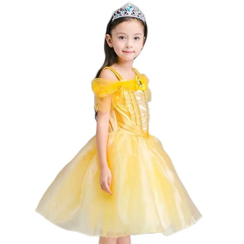 Disney Frozen dress Cosplay Costume Custom Kids Princess Sequined Cotton Baby Girls Vestidos Children christmas moana elsa | Детская