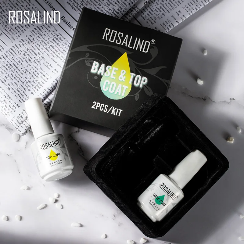 Комплект базового и топового покрытия ROSALIND 15 мл база для гель-лака полулак