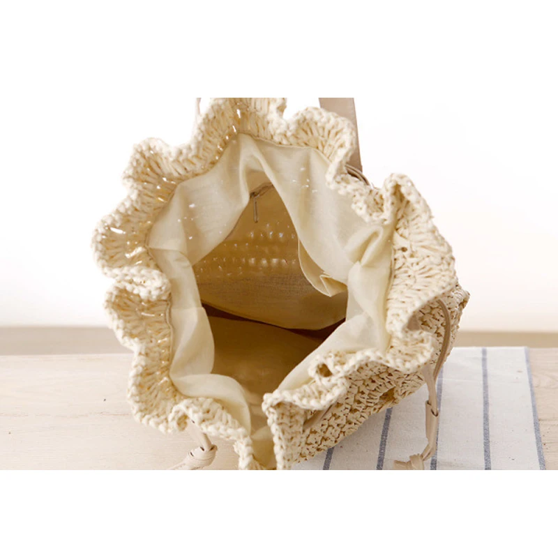 

Casual Rattan Women Backpacks Bohemian Hollow Out Straw Bag Large Capacity Backpack For Lady Summer Beach Purses 2021 Travel Sac