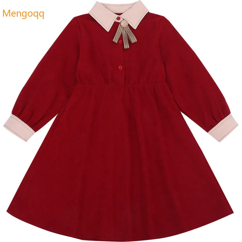 

Kids Baby Girls Autumn Full Sleeve Fashion Knee-length Dress Teenage Spring Princess Clothes Party 3-13Y