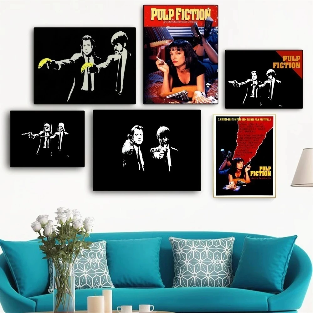 

Fiction Pulp Vintage Movie Poster And Print Canvas Art Painting Wall Pictures For Living Room Decoration Home Decor No Frame