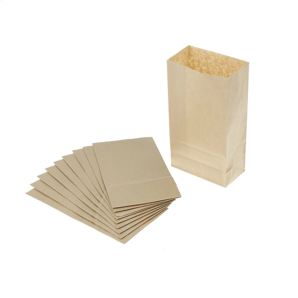 

10pcs/set Biscuits Packaging Wrapping Supplies for Party Wedding Favors Handmade Bread Cookies Gift Brown Kraft Paper Bag
