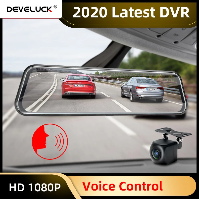 Full HD 10 дюймов Видеорегистраторы для автомобилей Камера Регистраторы двойной 1080P