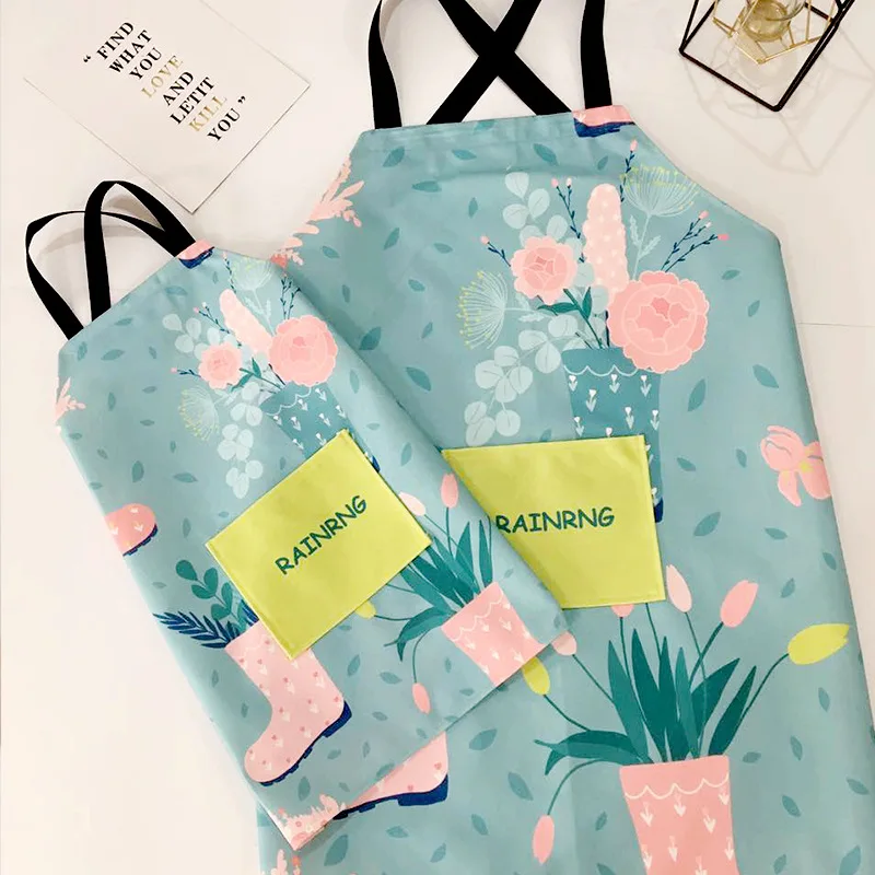 Кухонный Фартук водонепроницаемый из хлопка с мультяшным рисунком для детей и