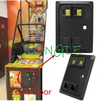 arcade or pinball game machine two entry coin door wells gardner style coins door gate with mech coin operated game console part
