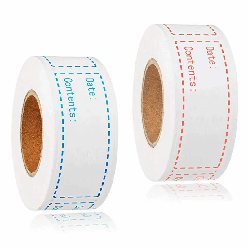 150 шт/500 шт рулон кухни еда Дата наклейка Синий Розовый 2 5*7 5 см стеклянная легко