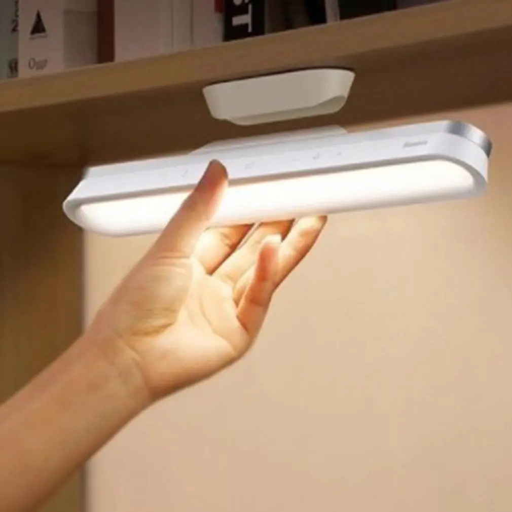 

LED Desk Lamp Hanging Magnetic Table Lamp For Study Cabinet Light USB Rechargeable Stepless Dimming Dormitory Night Light