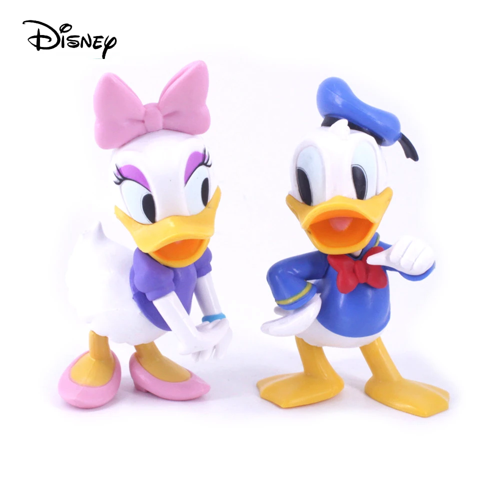 Фигурки экшн-игрушек Disney фигурки Дональда Дака Минни Микки твердая ПВХ статуэтка