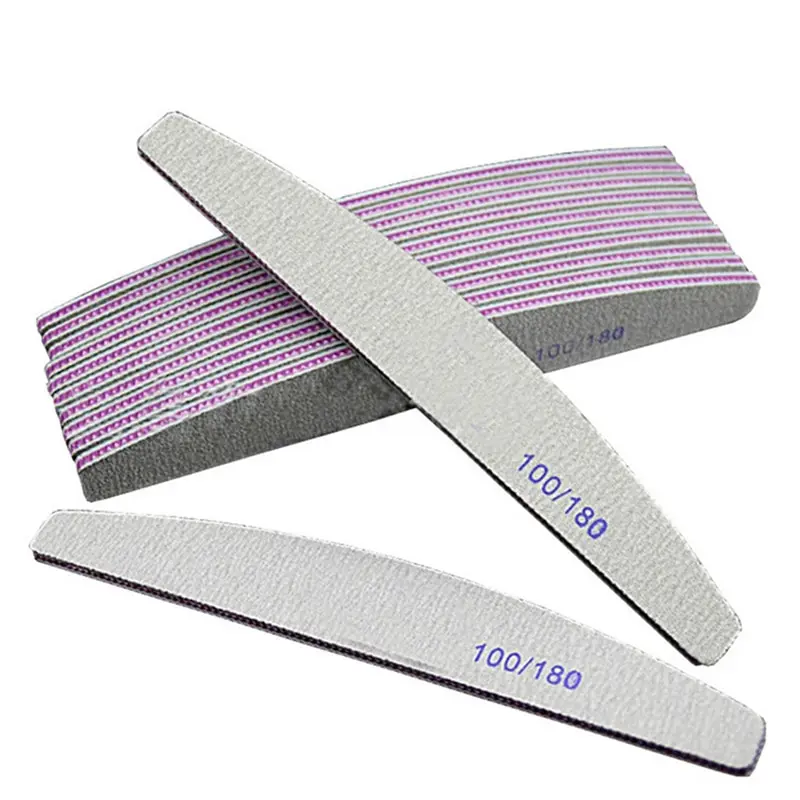 

Professional Nail File 100/180 Half Moon Sandpaper Nail Sanding Grinding Polishing Manicure Care Tools