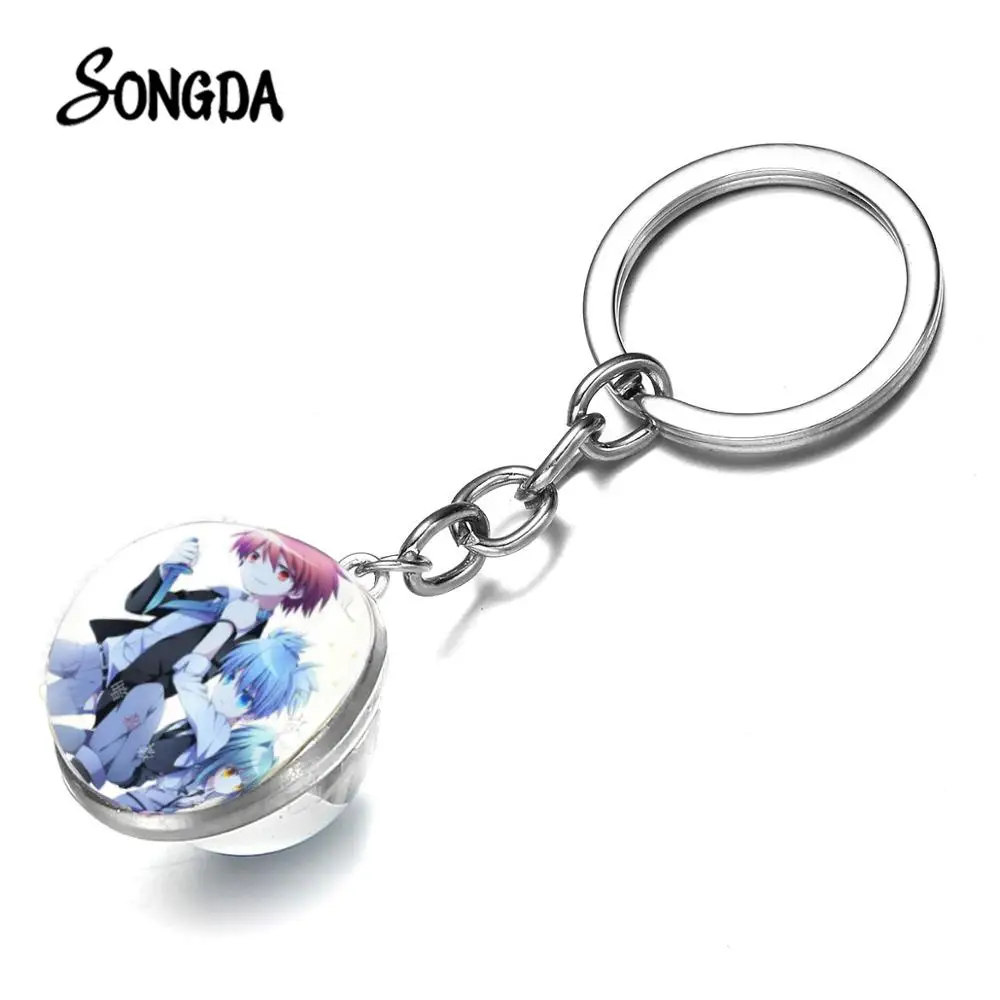 Класс убийц Стекло мяч брелок для ключей с изображением персонажей мультфильмов