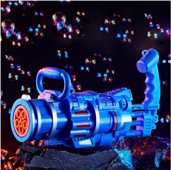 

New Kids Gatling Bubble Gun Toys Summer Automatic Soap Water Bubble Machine For Children Toddlers Indoor Outdoor Wedding Bubble
