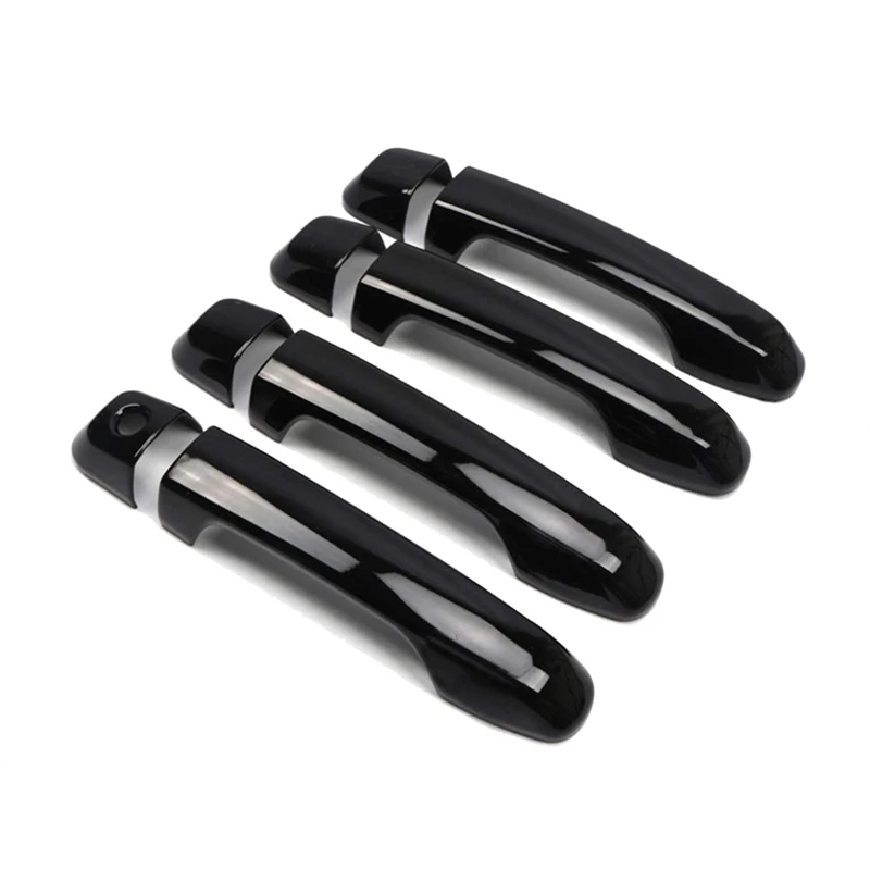 

for Toyota 4Runner 2010-2021 Black Outside Exterior Door Handle Protector Cover Trim (No Smart Key Holes) Accessories