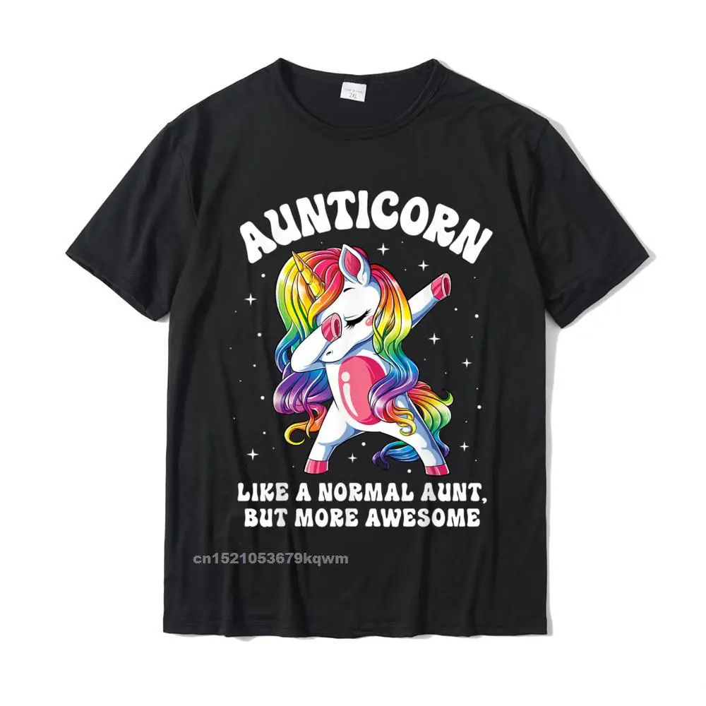 

Aunticorn Like Normal Aunt But More Awesome Dabbing Unicorn T-Shirt Tops T Shirt Funky Funny Cotton Men T Shirt Funny