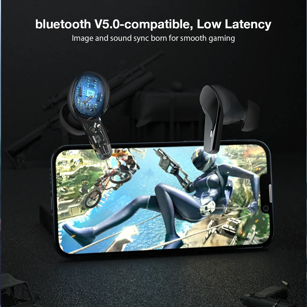 triple dynamic blitzwolf bw fye15 headphone tws bluetooth compatible earphone hifi stereo bass low latency smart touch hd call free global shipping