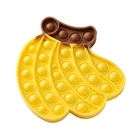 Игрушка-антистресс для детей, силиконовая, с бананом, пузырьками, пузырьками