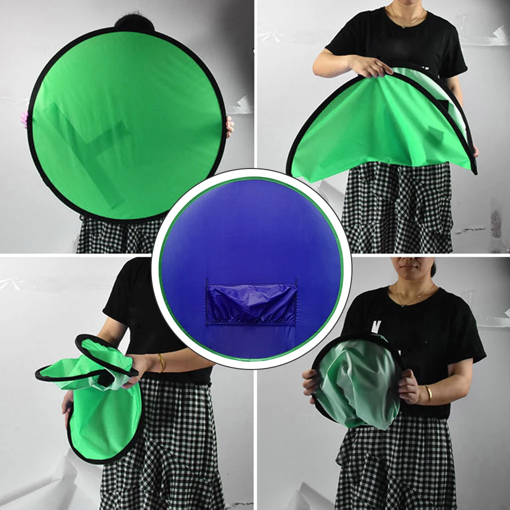 

75/110cm Green Screen Photo Background Photography Backdrops Portable Solid Green Color Backdrop Cloth For Photography Studio