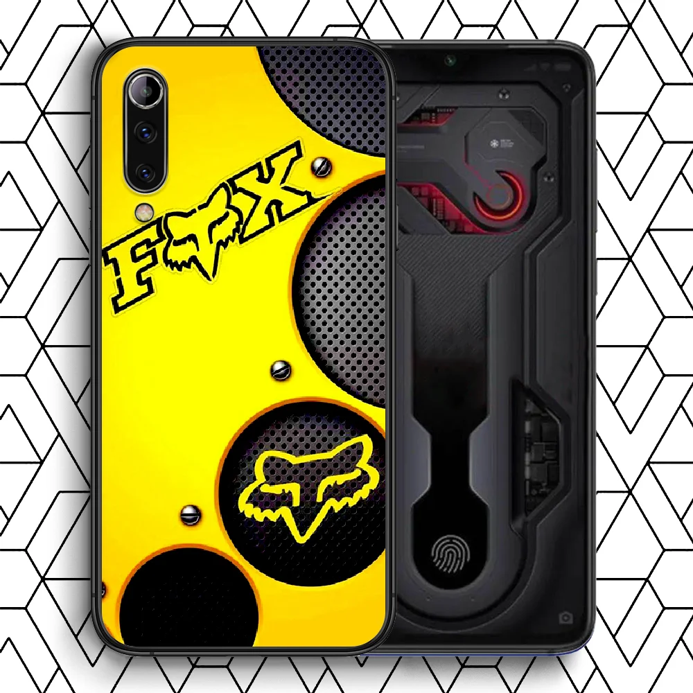 

motorcycle logo Fox Phone Case For Xiaomi Mi Note 10 A3 9 MAX 3 A2 8 9 Lite Pro Ultra black Funda Fashion Etui Luxury Back Tpu