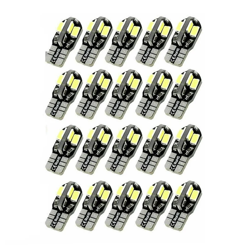 

Светодиодные лампы W5W T10 Canbus 5730 5630 8SMD 12 в 6000K 194 168, 20 шт.